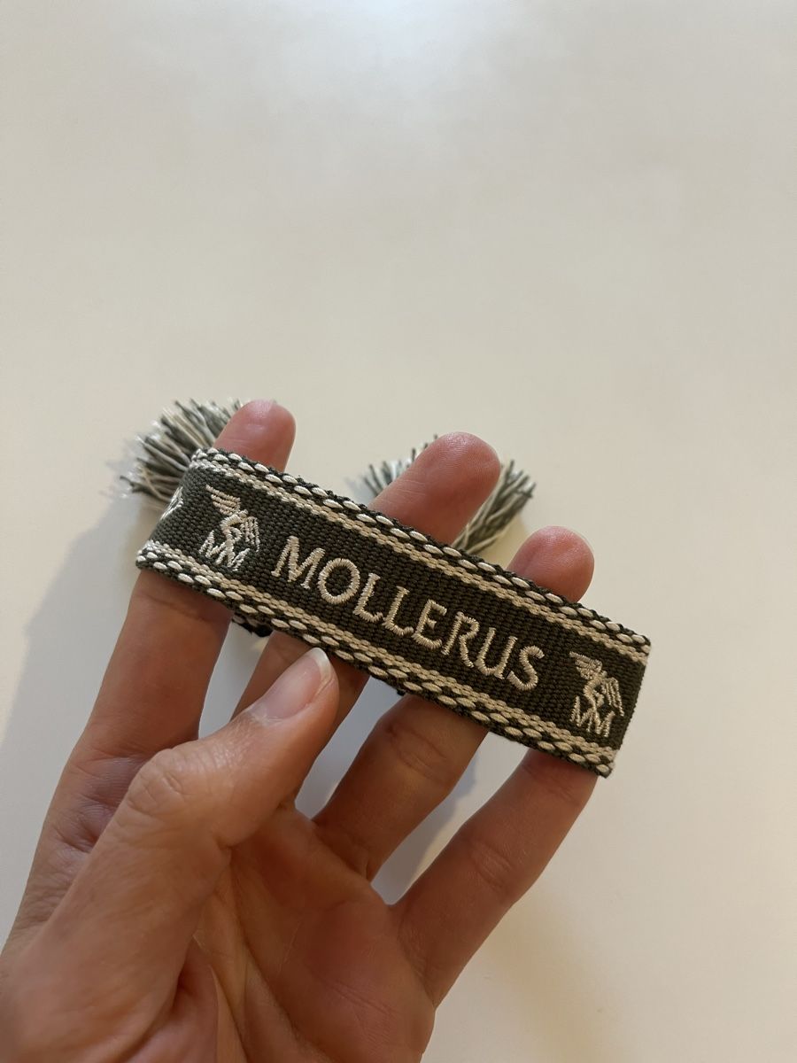 Armbänder & -reifen: Mollerus Armband, olivgrün/beige – Gebraucht aus Zürich von vintage_for_you