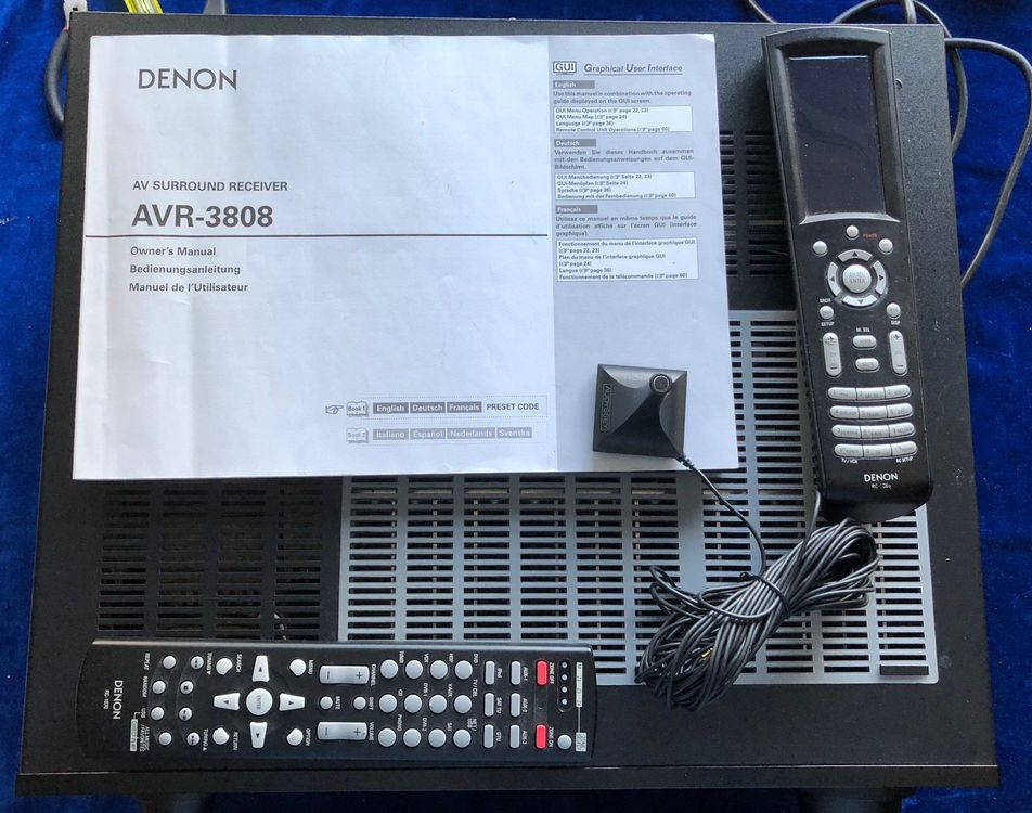 Replacement Remote Control For Denon AVR3808 AVR3809 AV Receivers – Wireless, Black