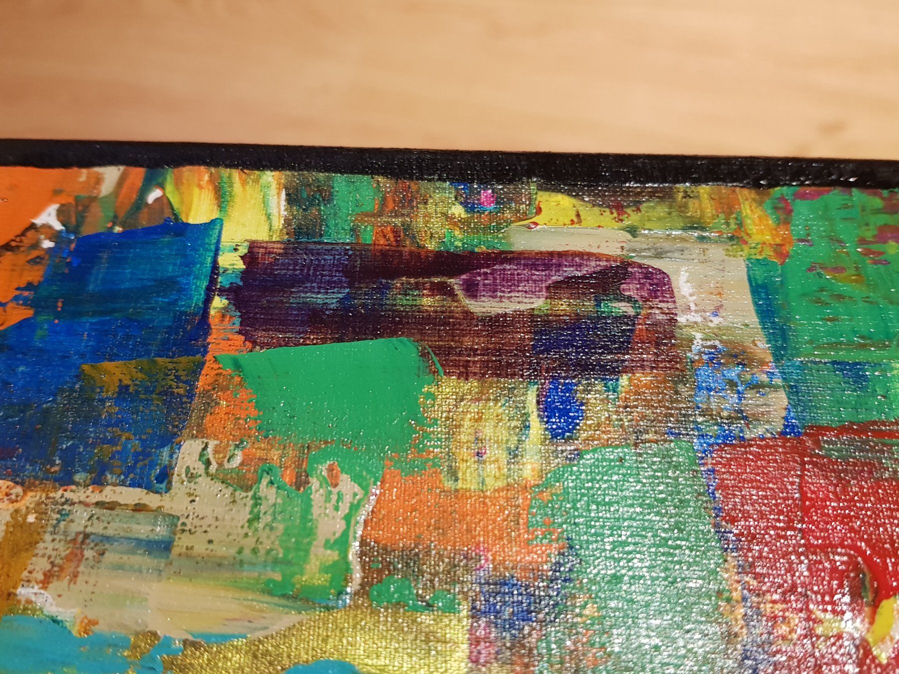 Dipinti: Painting: "Life's Layers", 40 x 40 cm canvas frame – Nuovo e nell'imballaggio originale da Turbenthal venduto da viw_48fr 5