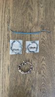 Armband Set 4 Stk. Lavastein verschiedene Grössen Geknüpft