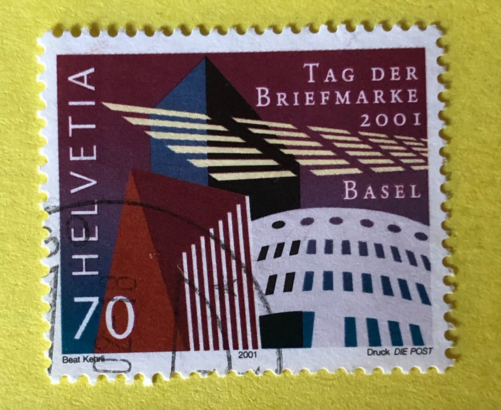 Tutti i francobolli: Nr.1038 GESTEMPELT Moderne Architektur in Basel 2001    – Usato da Aarau venduto da Billa007