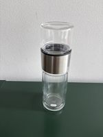 Bouteille à thé P&T en verre, filtre inox, neuve!