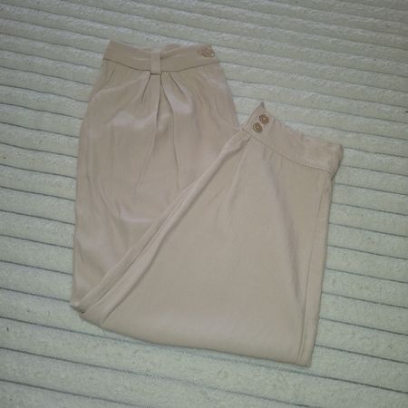 Massimo Dutti Pantalon Chic à Pinces  Beige - Taille 36