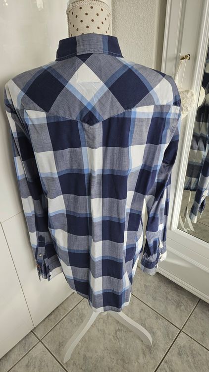 Hugo Boss Camicie: Blaues Herrenhemd Gr. XL Baumwolle Boss Orange – Usato da Gossau ZH venduto da Goes05 1