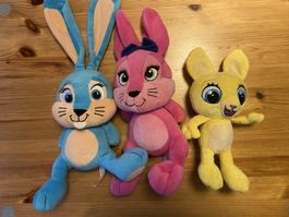 Lot de 3 Peluches Lapins Mignons pour Pâques (Migros)