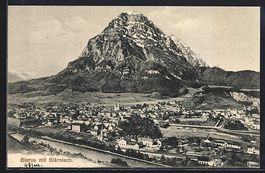 Glarus, Gesamtansicht mit Glärnisch aus