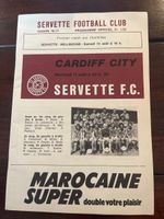 Servette FC Vintage Matchprogramm Cardiff City 1976/77