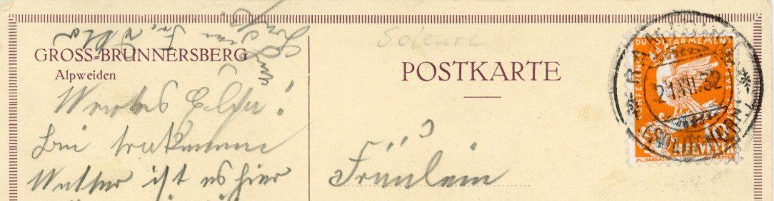 Cartes postales: Gross-Brunnersberg   SO   -   Alpweide      um 1932 – D'occasion à Brig par Valcards54 1