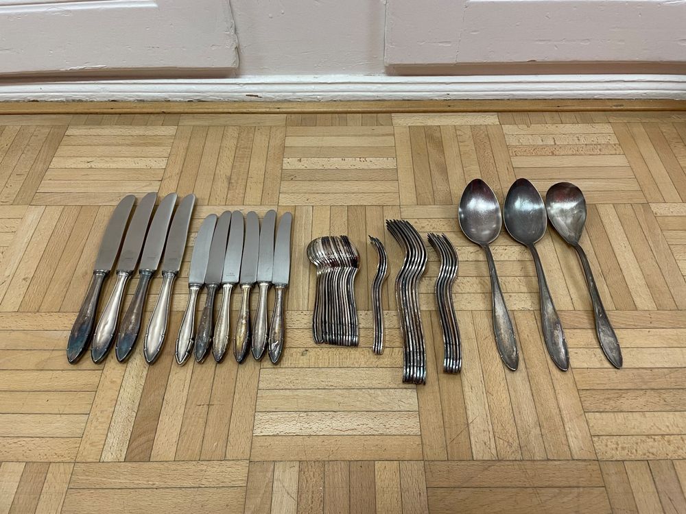 Auerhahn / OKA Besteck Set versilbert Art Deco Essbesteck | Kaufen auf ...