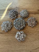 Schmuck / Trachtenschmuck Blumen filigran 6er Set antik