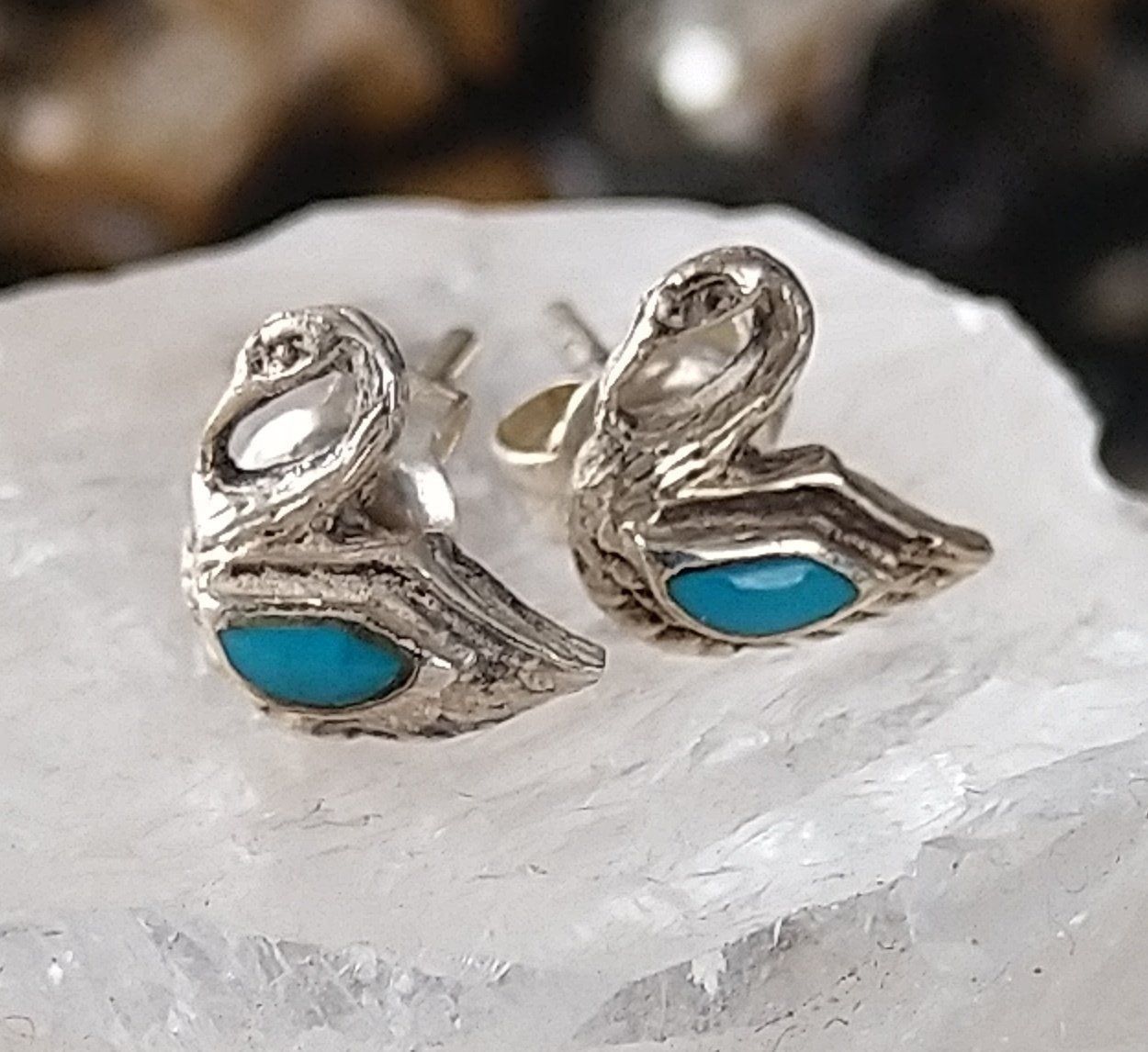 Orecchini pendenti & Orecchini a lobo: OHRRINGE SCHWAN IN SILBER 925 – Usato da Romanshorn venduto da BoutiqueA