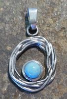 Larimar Anhänger in Silber / Handgemacht