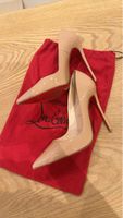 Elegante Louboutin High Heels in Nude, Grösse 36.5