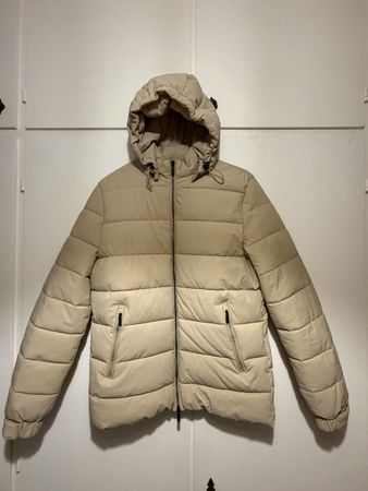 Piumino Fusaro Antonio con cappuccio beige taglia M
