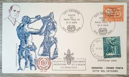 TR59 Enveloppe + Timbre Suisse 1969 to Vatican