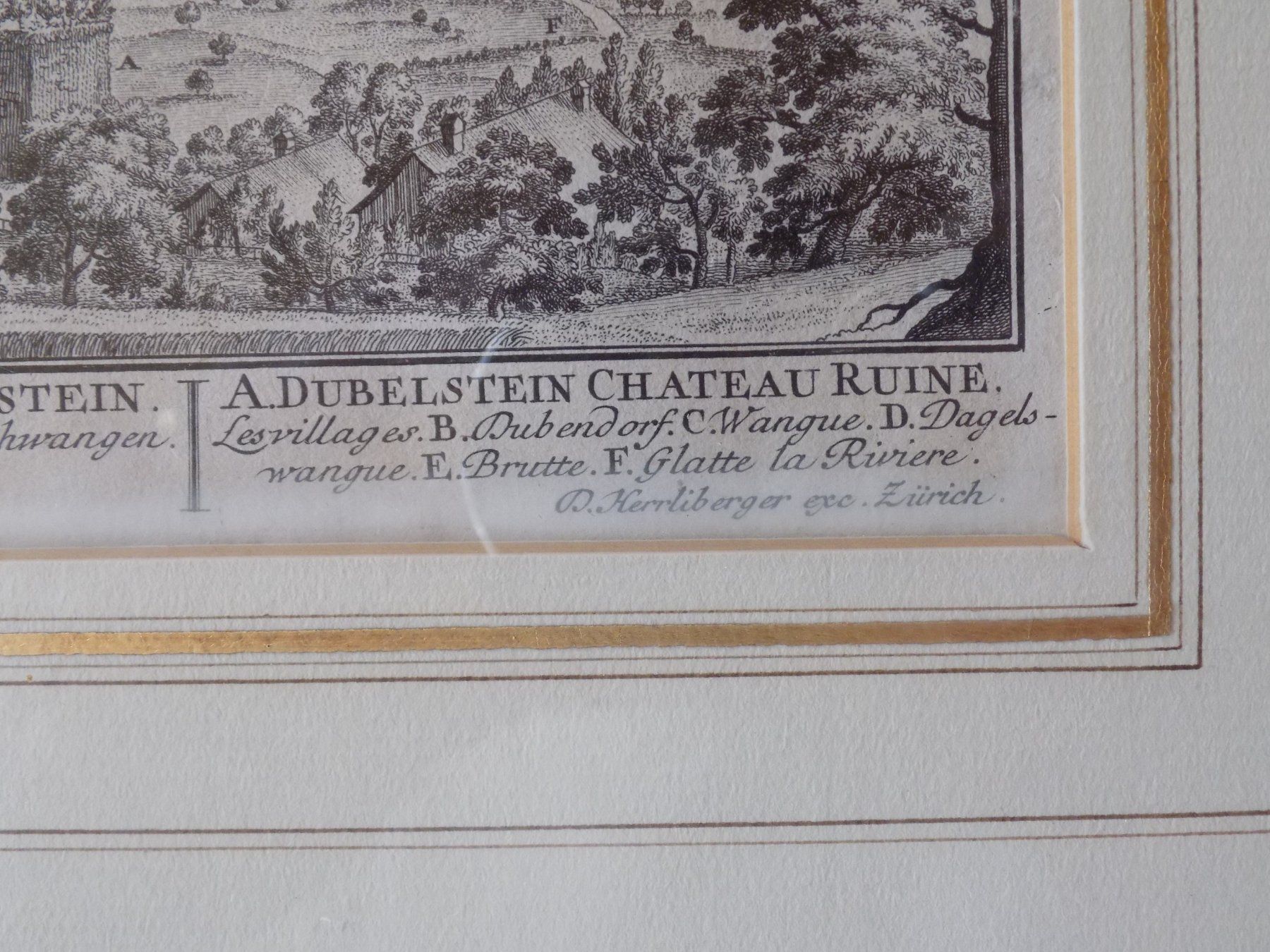 Gravures: Schloss Dübelstein Dübendorf – D'occasion à Risch par Antikfee 3
