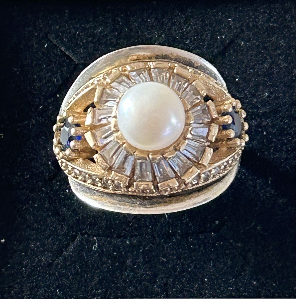 Anelli: Wunderschöner 925 Silber Ring mit Perle und Zirkonia Gr. 62 – Usato da Düdingen venduto da Reconflo