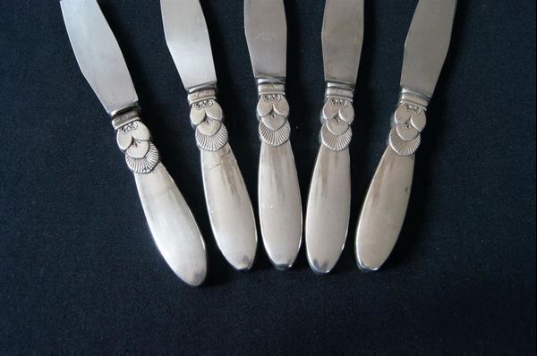 Messer: Georg Jensen "Cactus" 4 Messer Sterling – Gebraucht aus Geroldswil von ARTEFACTO 1