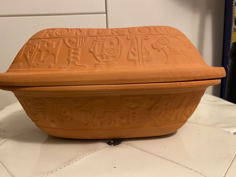 Pentola In Terracotta Römertopf – Casseruola Da 3 Litri Per Forno, Per Stufati, Arrosti E Cottura A Vapore, Senza Grassi Aggiunti