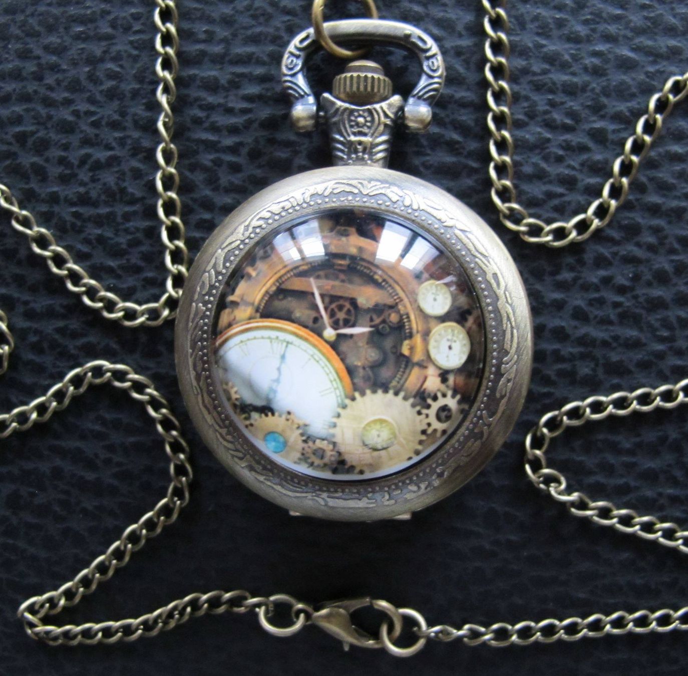 Orologi: Umhänge-Uhr / Umhängeuhr Steampunk – Nuovo (secondo la descrizione) da Schwanden GL venduto da UHRKNALL