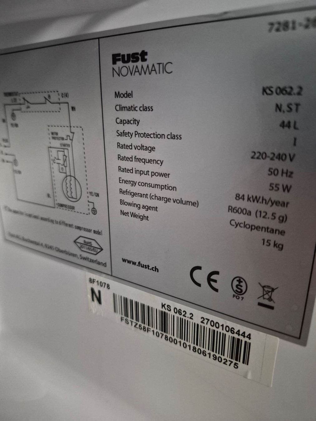 Réfrigérateurs: Novomatic Mini-Kühlschrank KS 062.2 – D'occasion à Holziken par Keybo 3
