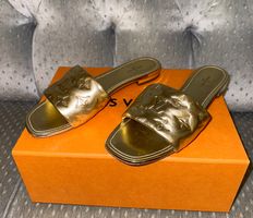 Louis Vuitton Sandalen Gold Gr. 40