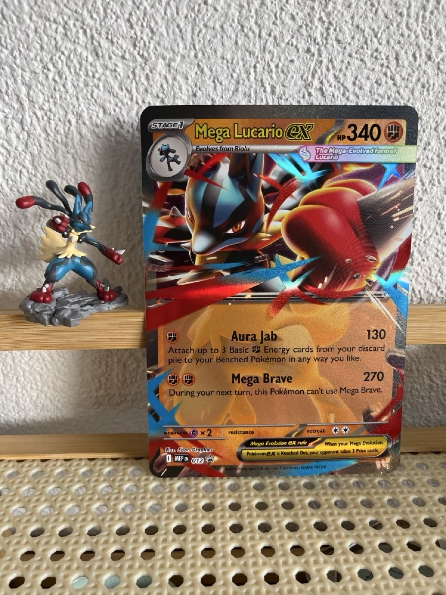 Pokémon Carte collezionabili: Pokemon Jumbo Mega Lucario ex MEP012 Oversize – Usato da Au ZH venduto da curio.concept