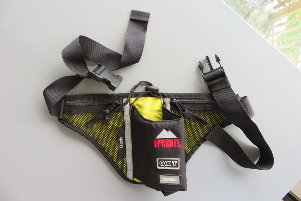 AONIJIE Trinkrucksack Gürteltasche - Laufgürtel Mit 600ml Wasserflasche Grau