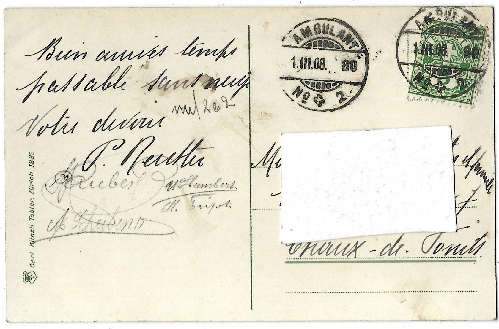 Cartoline postali: EIDG.  POST  -  St. Jacob Denkmal Basel umrandet von Marken – Usato da Bütschwil venduto da Jackson1A 1