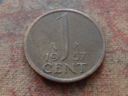PAYS-BAS  Nederland  1  Cent  1957