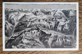 Reliefkarte Klausenpass, Stempel Hotel Klausenpass 1931