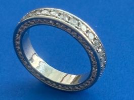 Luxus Elegante Gr: 18/8 Memoire Ring  Farbe Silber Zirkonia
