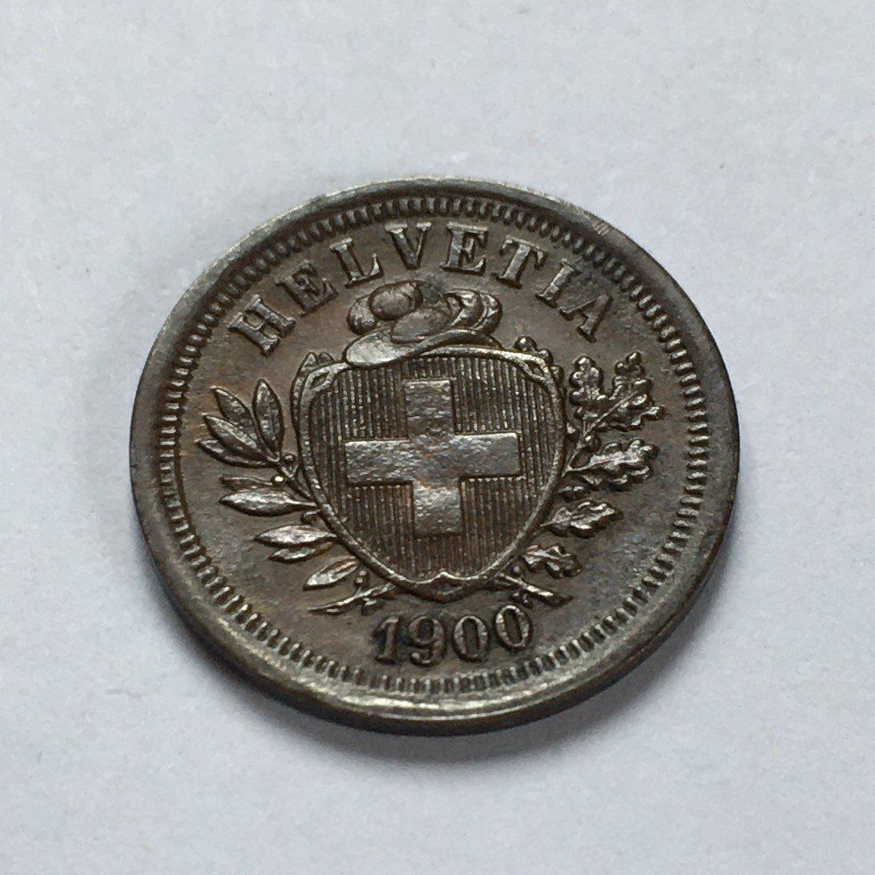 Tutti le monete: 1900 1 Rappen unz – Nuovo (secondo la descrizione) da Kirchberg SG venduto da Z-Collection