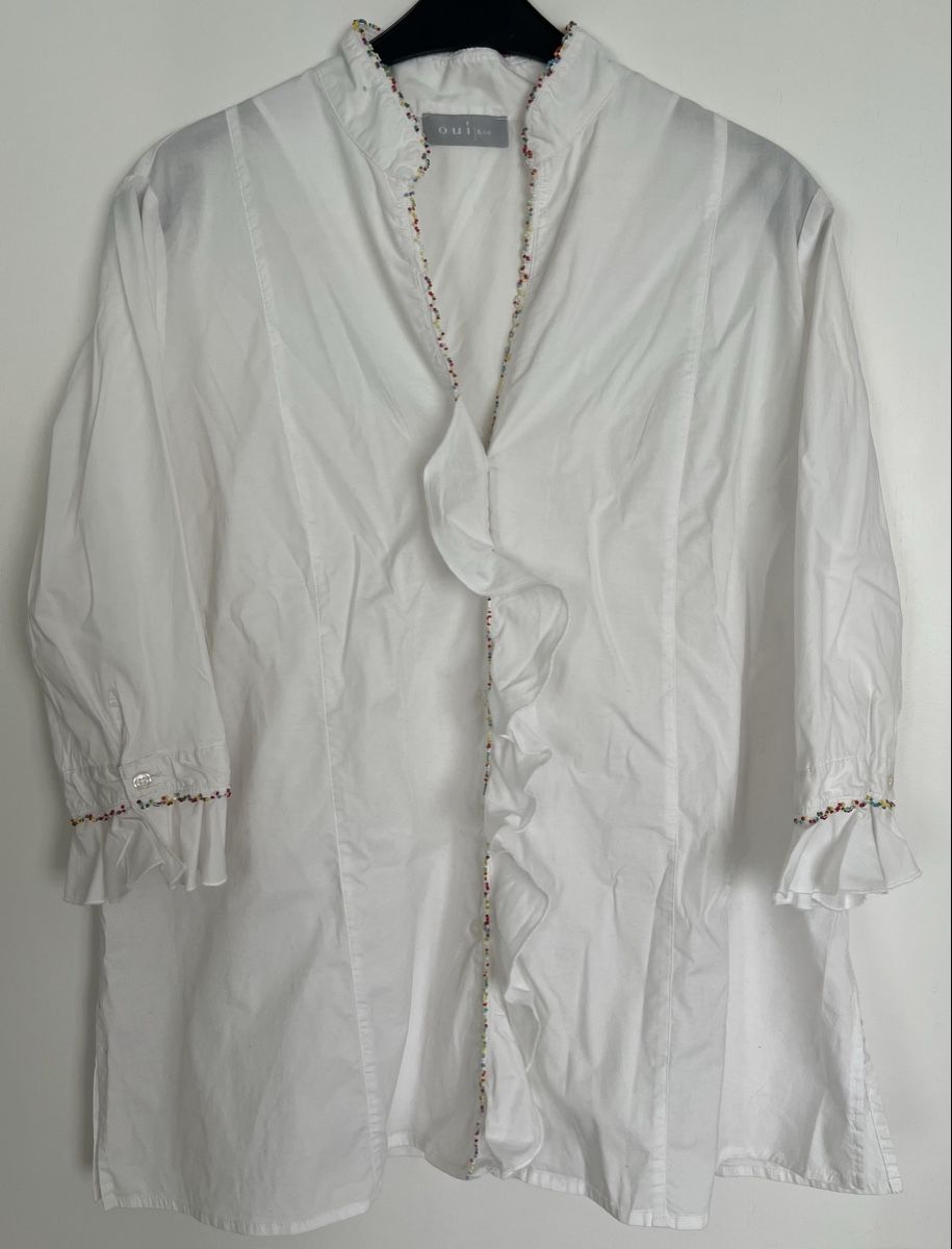 Camicette: Bluse oui & co weiss Grösse 44 mit Biesen  – Usato da Uster venduto da Family_Boutique