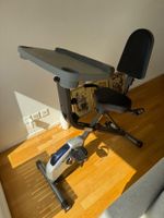 ExerWork Fahrrad-Schreibtisch Heimtrainer mit Arbeitsfläche