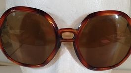 Vintage Sonnenbrille, braun-meliert, cooler Retro-Look(em25)