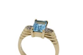 Vintage Topaz Diamant Ring in 14K Gelbgold *S3837