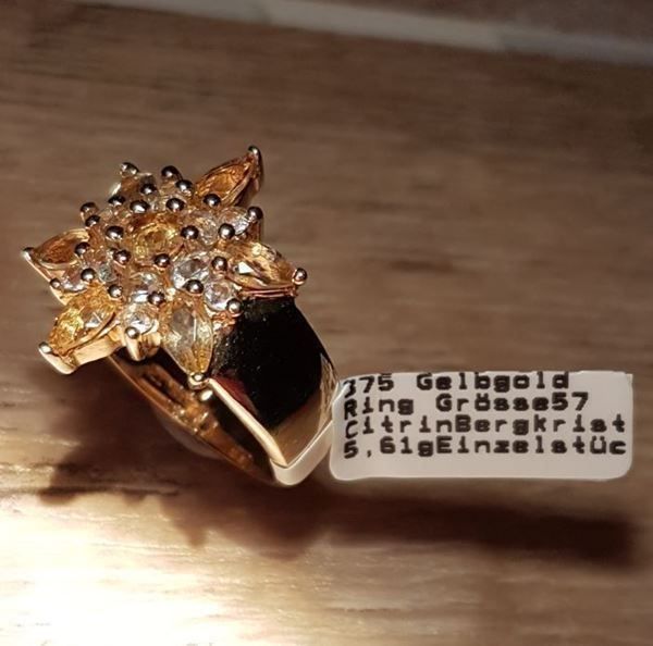 Anelli: Neu :Citrintropfen und Bergkristalle – Nuovo (secondo la descrizione) da Unterägeri venduto da Altgoldschmuck 7