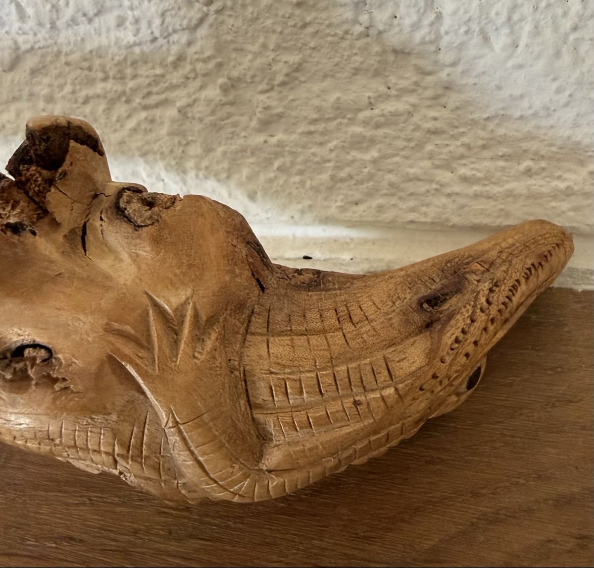 Figuren: Reptile en bois sculpté main – Neu (gemäss Beschreibung) aus Les Bayards von aout 3