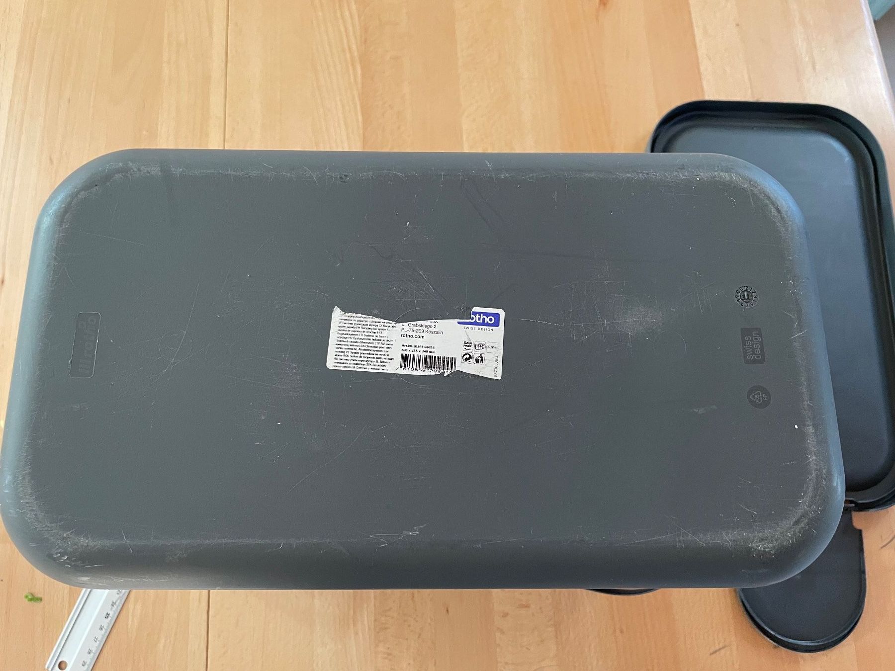 Rotho Abfalleimer: Entsorgungs / Recycling Eimer von Rotho, grau – Gebraucht aus Cham von 2eye 5