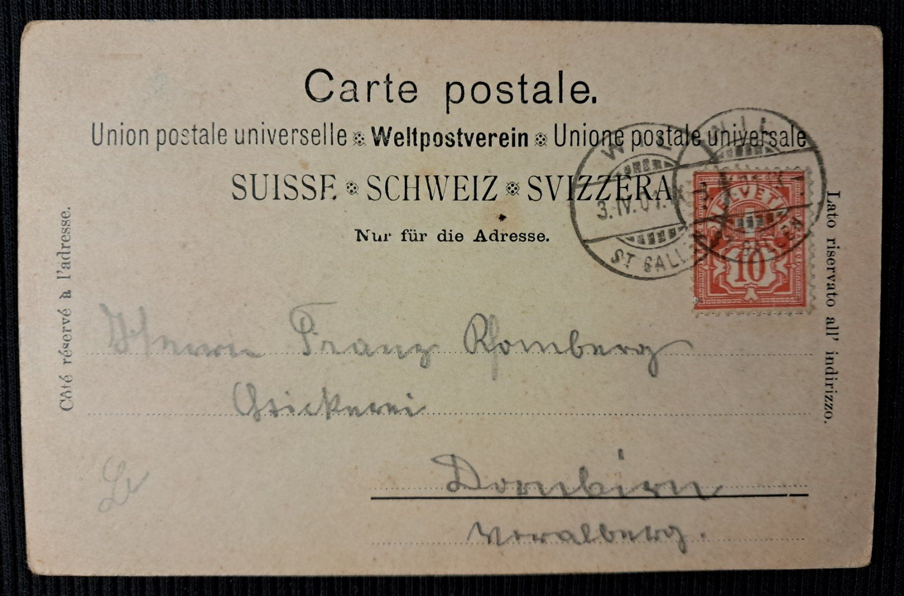 Cartes postales: WYL 1901 – D'occasion à Ponto Valentino par giorgia06 1