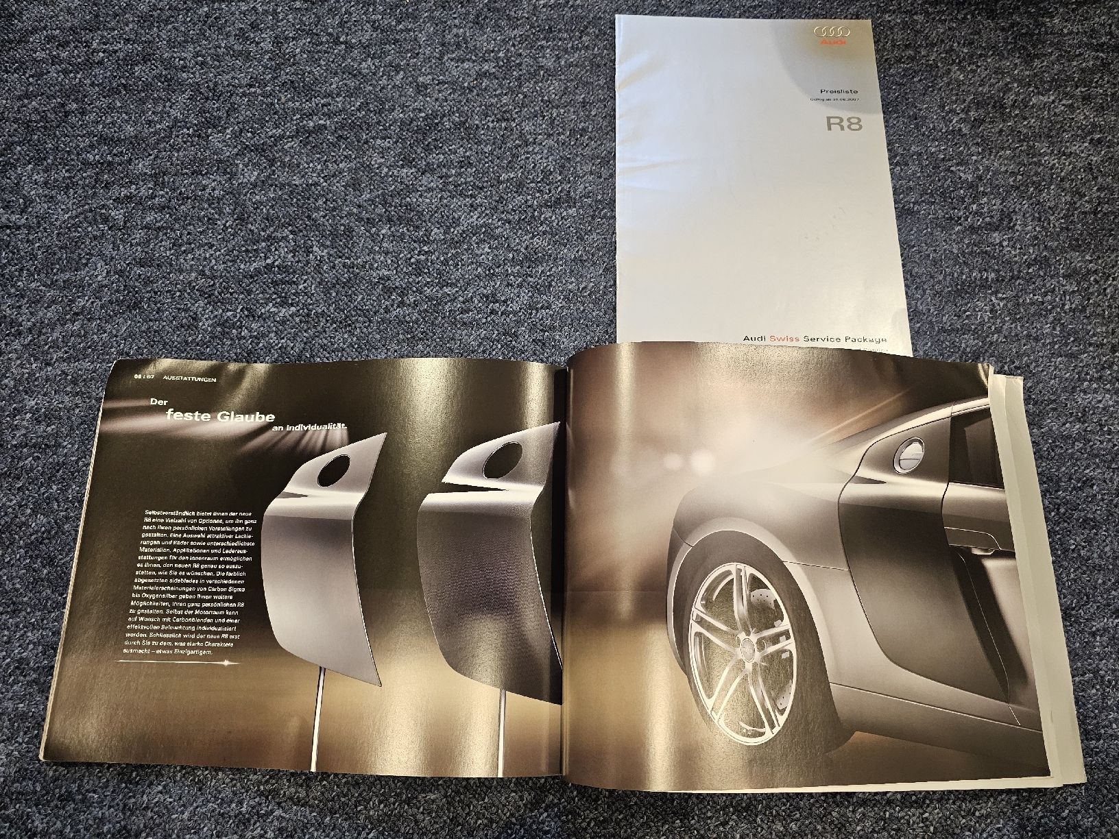 Audi Documenti: AUDI R8 Prospekt mit Preisliste – Usato da Steffisburg venduto da RnPerformanceShop 1