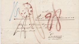 Bahnbrief Breda-Deutz-Luzern 1851