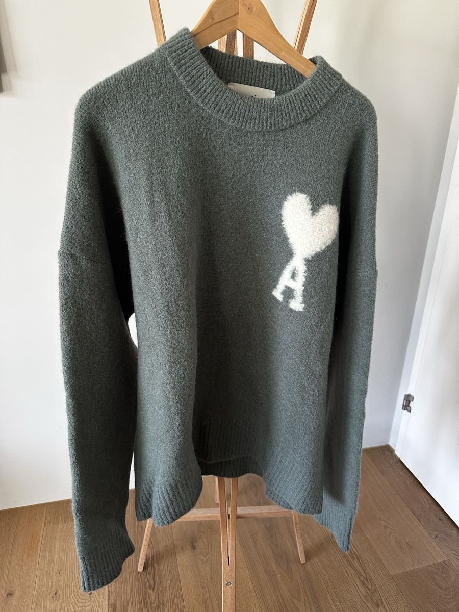 Jacquemus Maglioni & Felpe: Ami Paris Pullover grün – mit Alpakawolle – Nuovo (secondo la descrizione) da Arbon venduto da andizue
