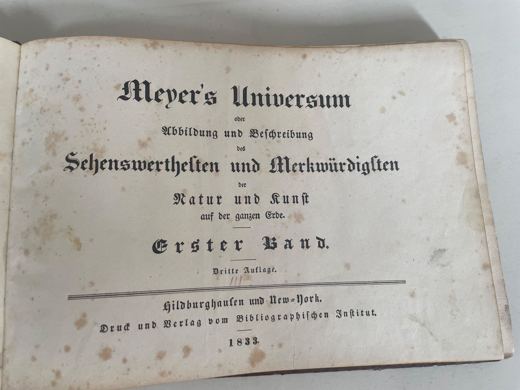 Libri: Meyer's Universum Erster Band 1833 - Buch – Usato da Minusio venduto da Pink222 2