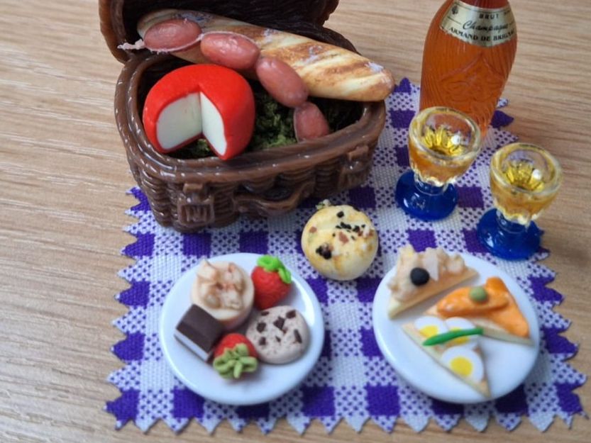 Maisons & Meubles de poupées: Handmade Picknick Set – Neuf (Voir description) à Zürich par HandmadeTinyFood 3