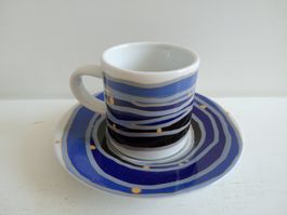 Pfister Espresso-Tassen Blau-Schwarz-Gelb Design Top!