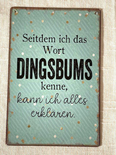 Tutte le decorazioni: Deko-Blechschild mit keckem Spruch – Usato da Rüti ZH venduto da Tredeschin