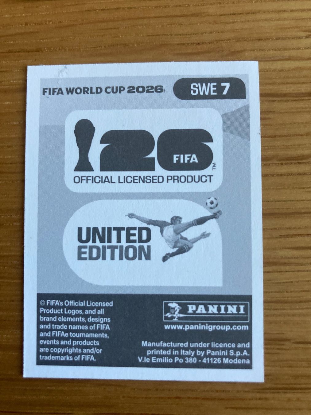 Panini Carte collezionabili: WM Sticker SWE 7 – Nuovo (secondo la descrizione) da Winterthur venduto da Whitefish 1