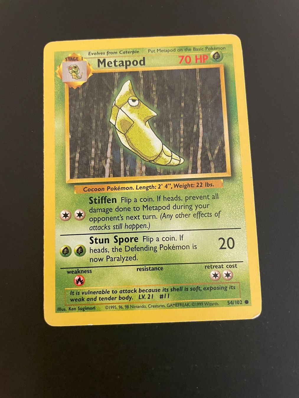 Pokémon Sammelbilder & Trading cards: Metapod 54/102 Base Set – Gebraucht aus Zürich von pokemon_cards